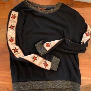 Scotch and soda embellished sweatshirt